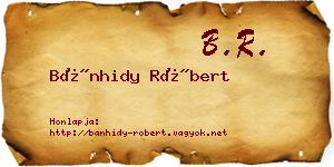 Bánhidy Róbert névjegykártya